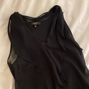 Babaton black silk blouse
